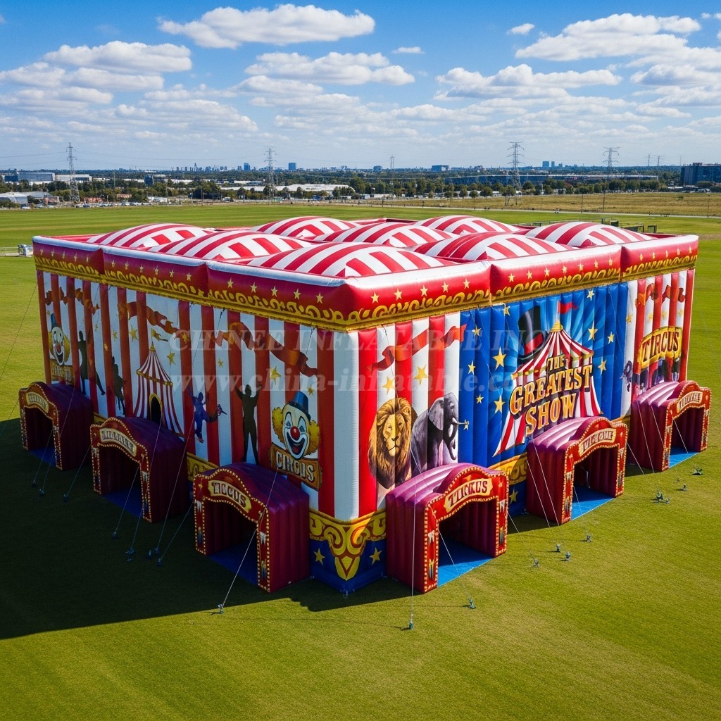 Tent1-6514 Red White Circus Inflatable Pavilion