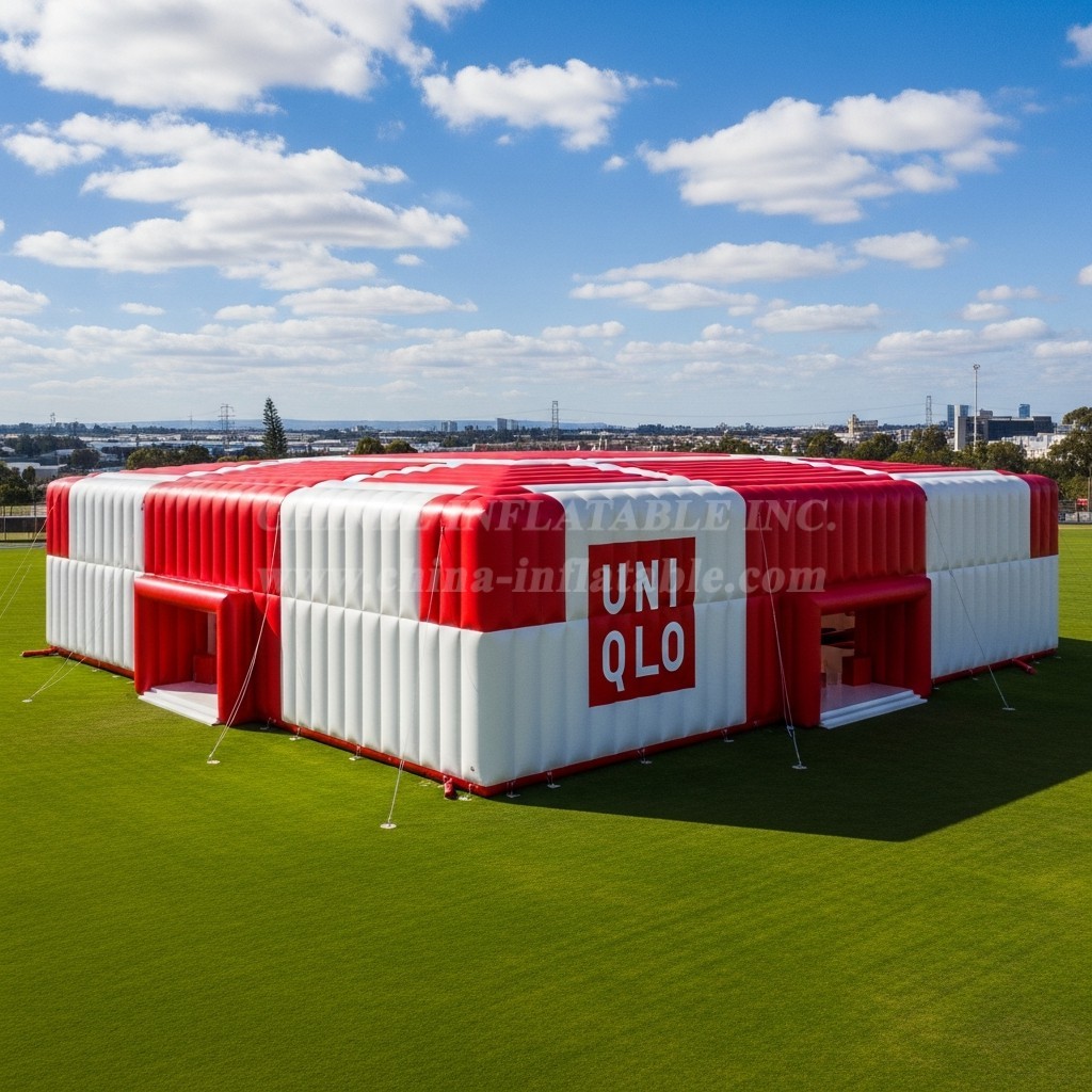 Tent1-6521 Red White Inflatable UNIQLO Pavilion