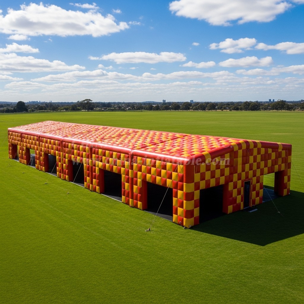 Tent1-6528 Red Yellow Inflatable Rectangular Structure