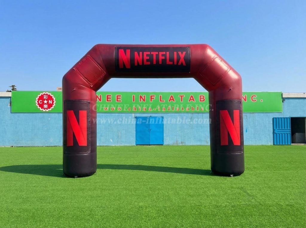 Arch3-146 Netflix Advertising Inflatable Arch