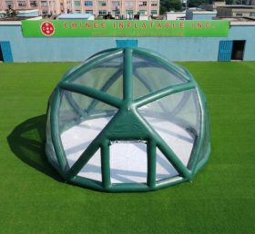 Tent1-5049D Dark Green Spherical Structure Inflatable Bubble Tent