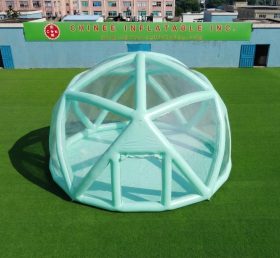 Tent1-5049H Mint Green Spherical Structure Inflatable Bubble Tent