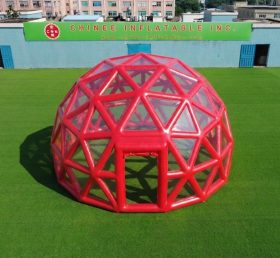 Tent1-5041M Red Spherical Structure Inflatable Bubble Tent