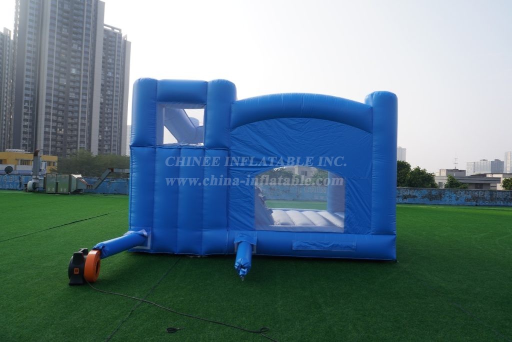 T5-001F Blue Bouncy Castle with Slide