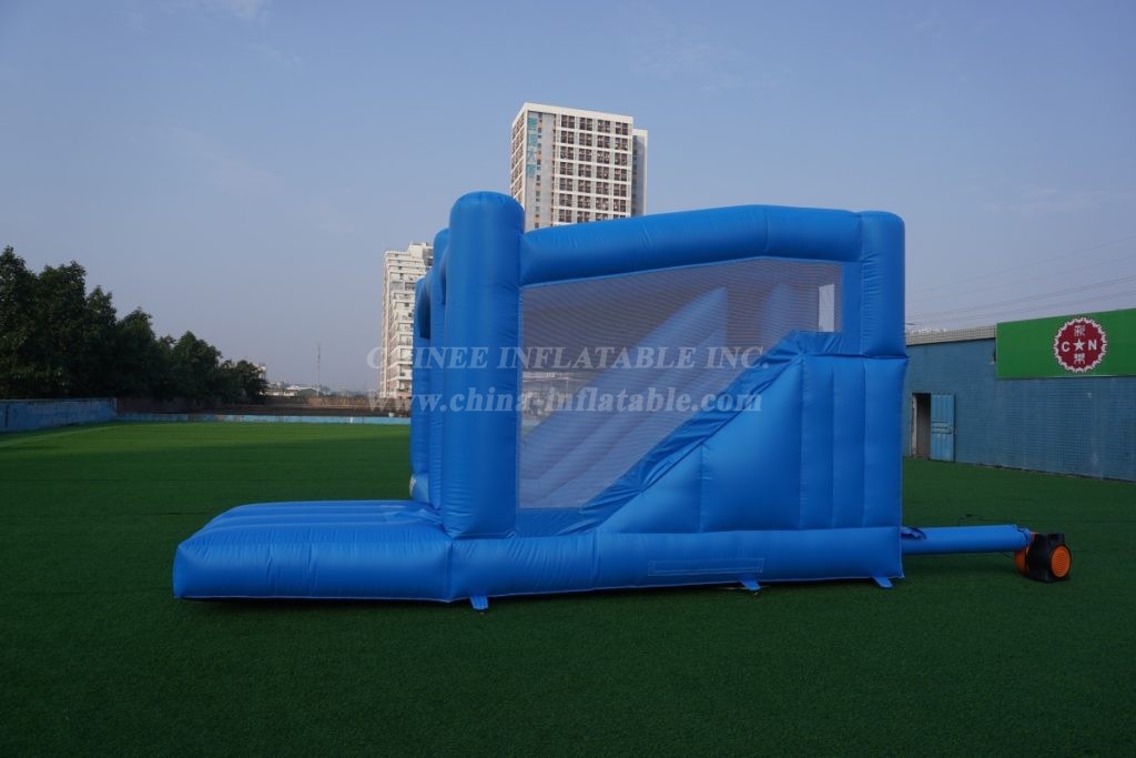 T5-001F Blue Bouncy Castle with Slide