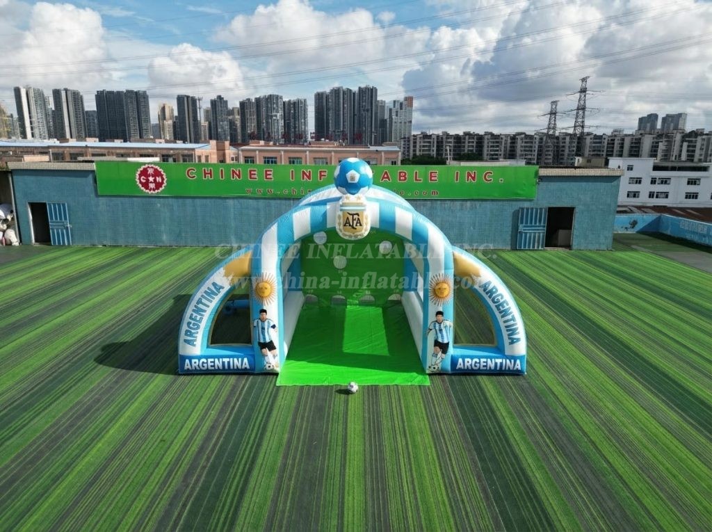 T11-7023 Argentina National Team Theme Inflatable Football Shoot Out Game