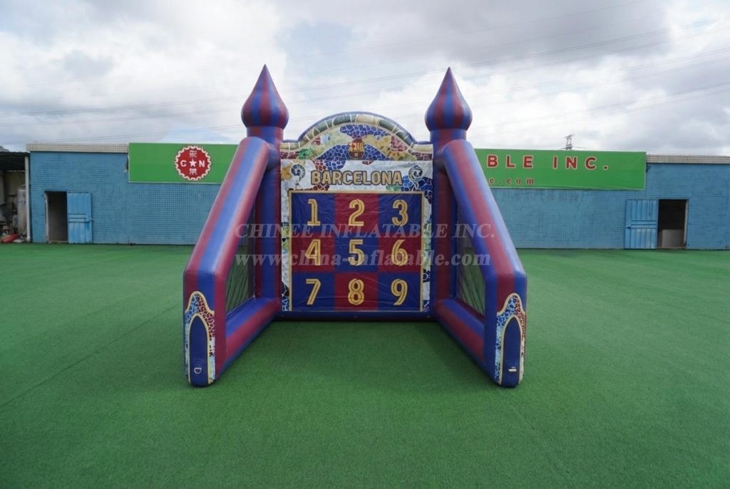 T11-7046 Barcelona Theme Inflatable Football Shoot Out Game