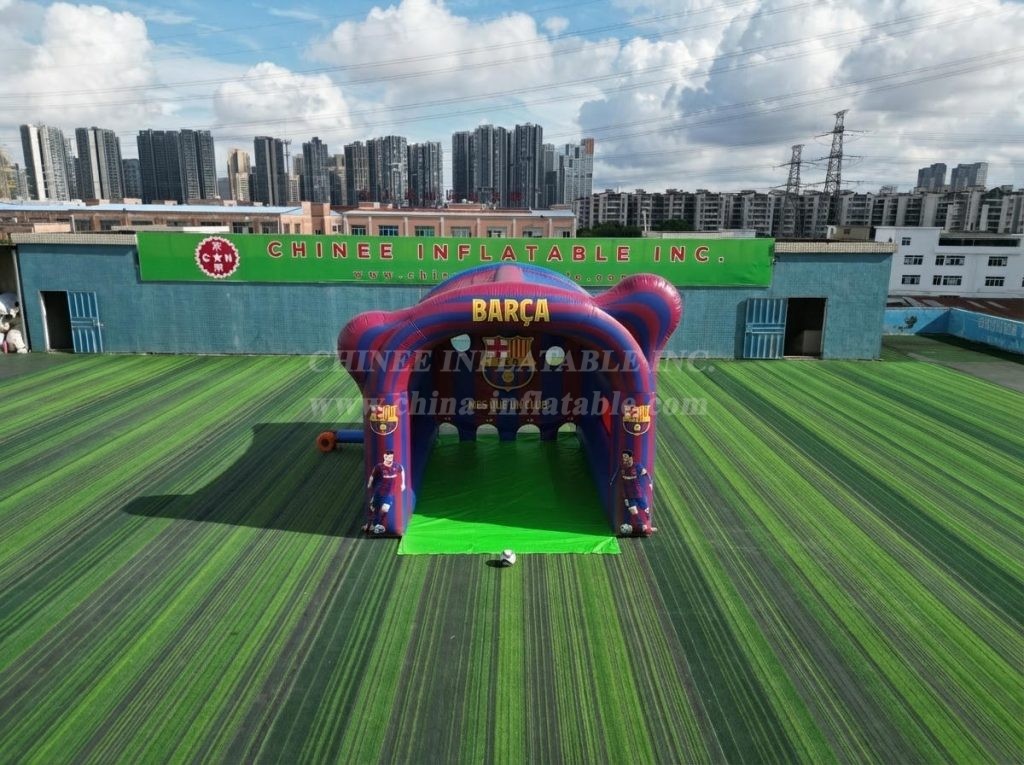 T11-7050 Barcelona Theme Inflatable Football Shoot Out Game