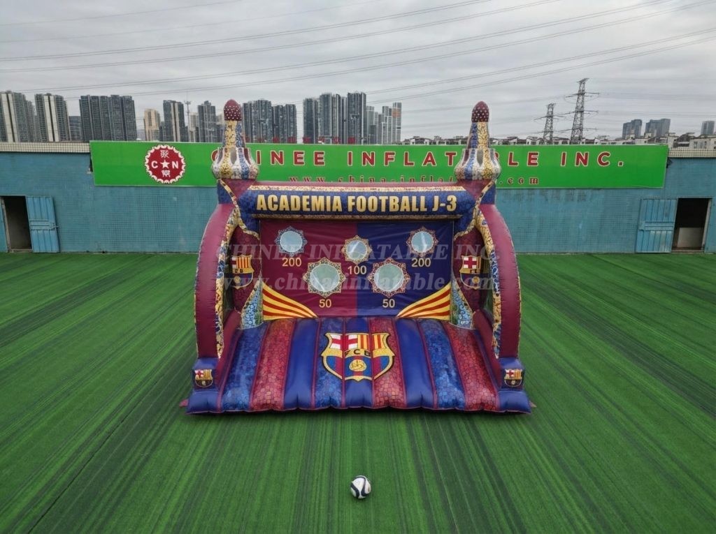 T11-7053 Barcelona Theme Inflatable Football Shoot Out Game
