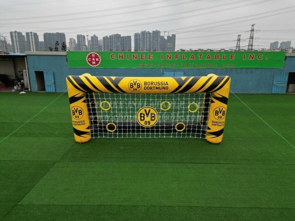 T11-7077 Borussia Dortmund Theme Inflatable Football Shoot Out Game