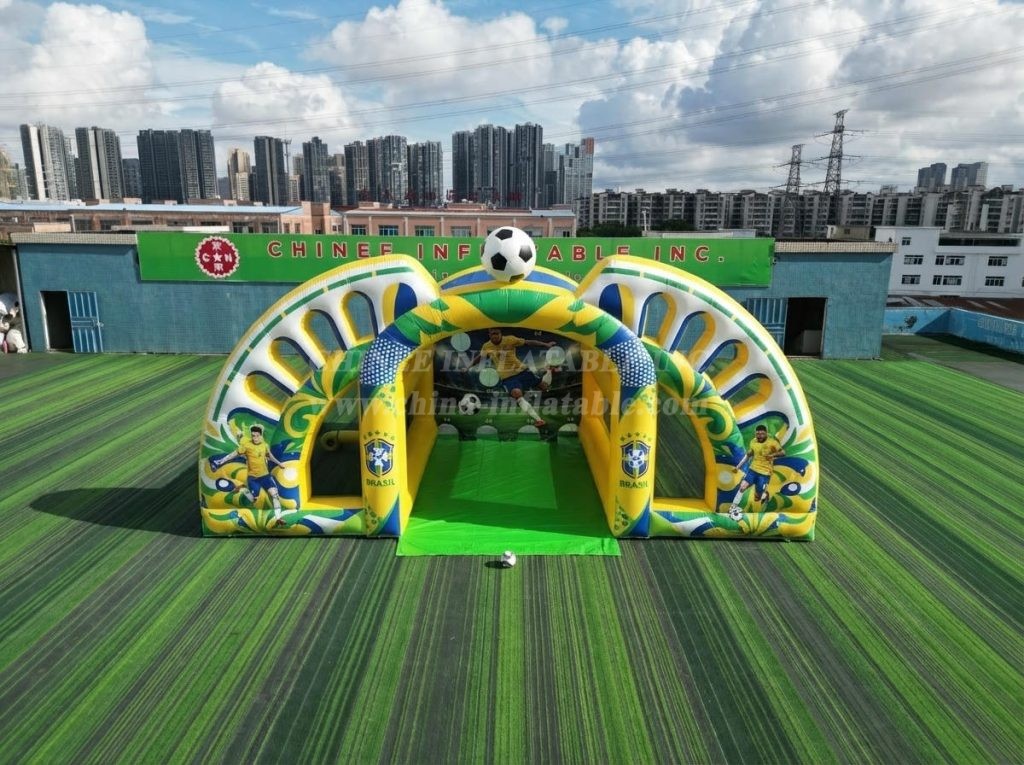 T11-7095 Brazil National Team Theme Inflatable Football Shoot Out Game