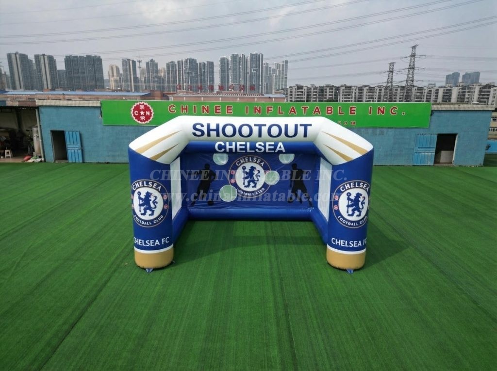 T11-7101 Chelsea Theme Inflatable Football Shoot Out Game