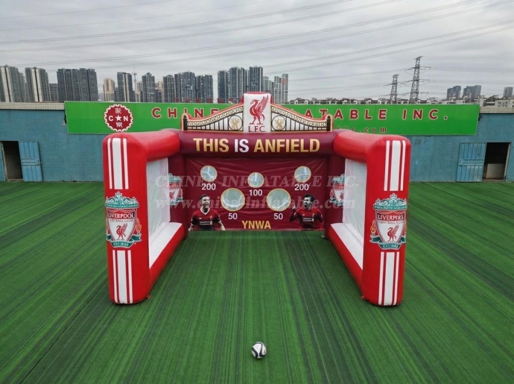 T11-7193 Liverpool Theme Inflatable Football Shoot Out Game