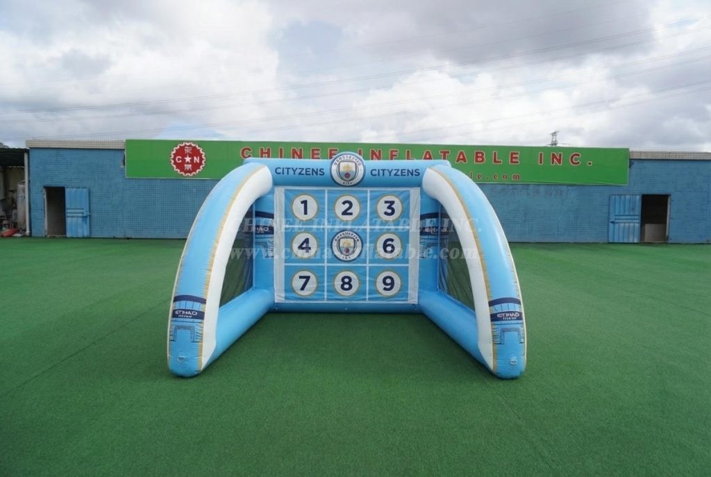 T11-7194 Manchester City Theme Inflatable Football Shoot Out Game