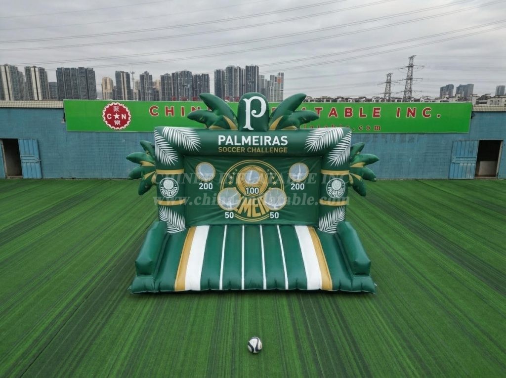 T11-7213 Palmeiras Theme Inflatable Football Shoot Out Game