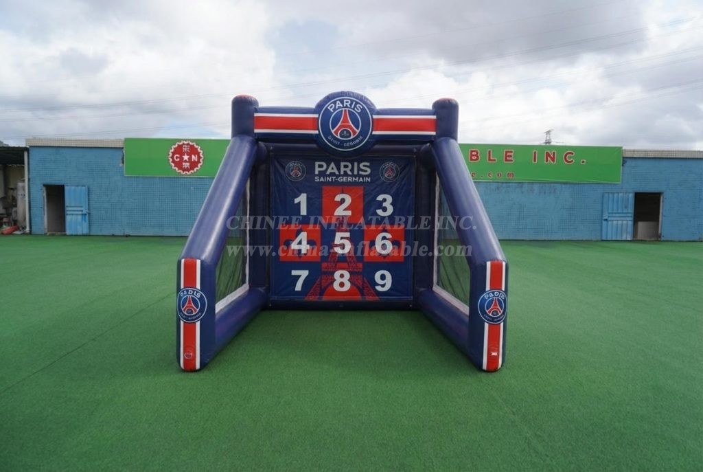 T11-7216 Paris Saint-Germain Theme Inflatable Football Shoot Out Game