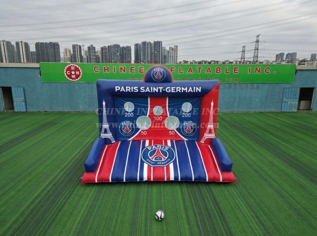 T11-7221 Paris Saint-Germain Theme Inflatable Football Shoot Out Game