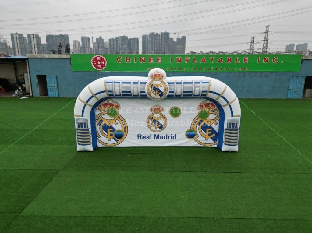T11-7236 Real Madrid Theme Inflatable Football Shoot Out Game