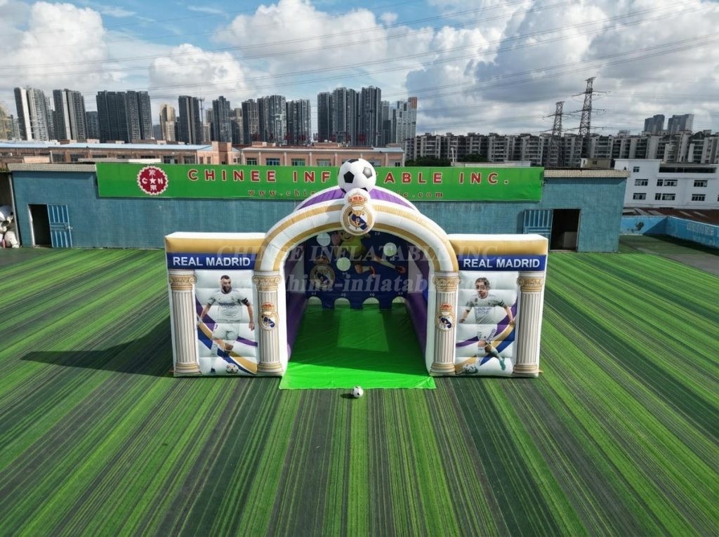T11-7239 Real Madrid Theme Inflatable Football Shoot Out Game