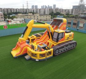 T6-6828 Excavator Theme Inflatable Playground