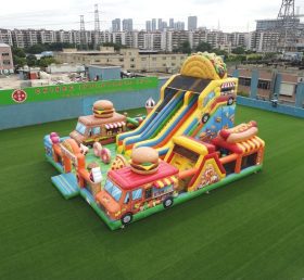 T6-6839 Food Trucks Theme Inflatable Playground