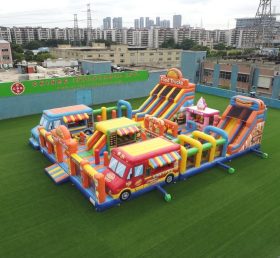 T6-6841 Food Trucks Theme Inflatable Playground