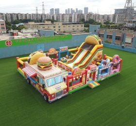 T6-6842 Food Trucks Theme Inflatable Playground