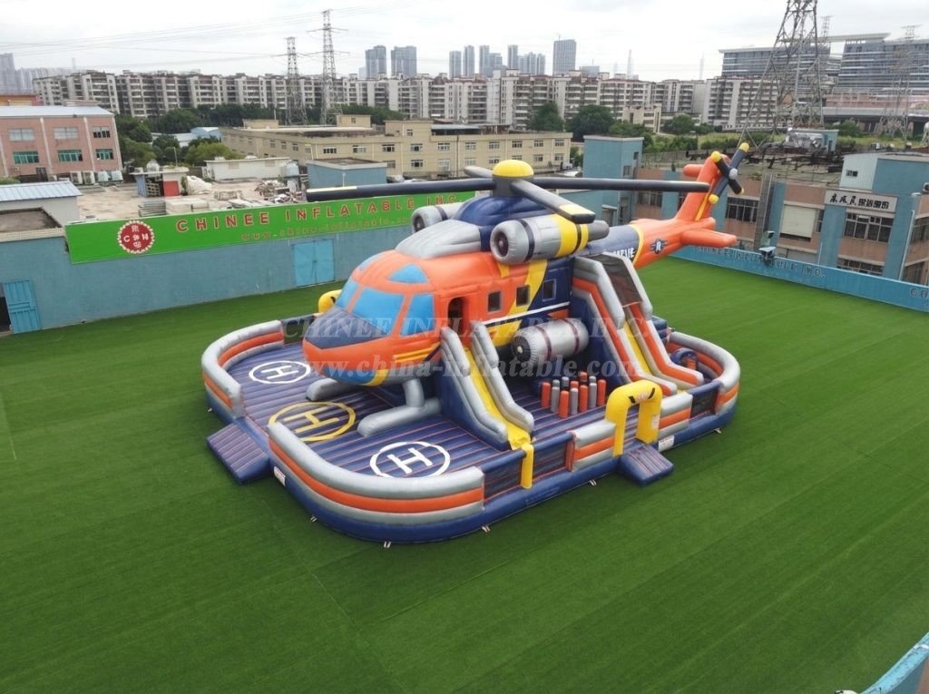 T6-6844 Helicopter Theme Inflatable Playground