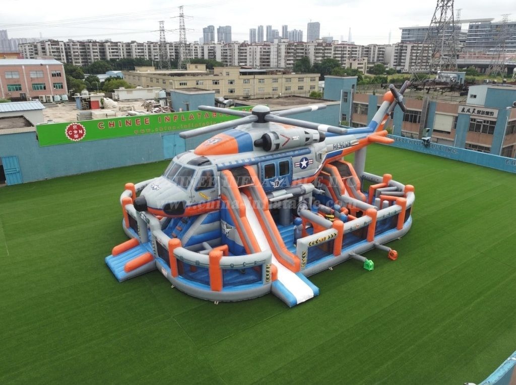 T6-6846 Helicopter Theme Inflatable Playground