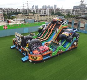 T6-6856 Monster Trucks Theme Inflatable Playground