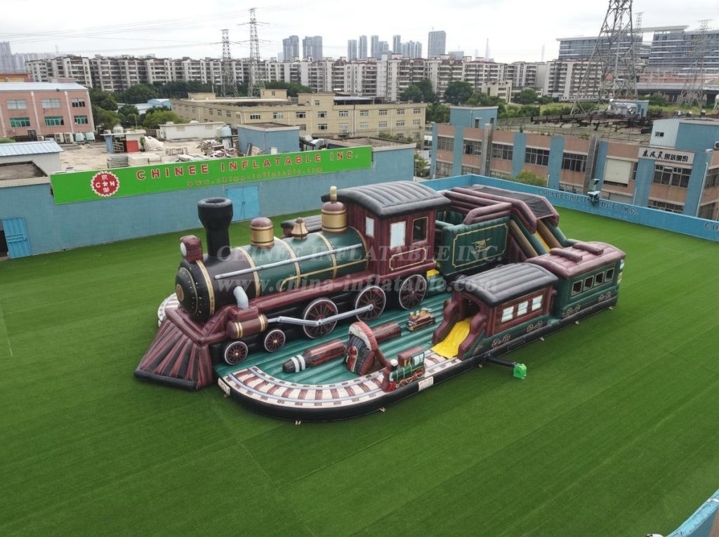 T6-6875 Train Theme Inflatable Playground