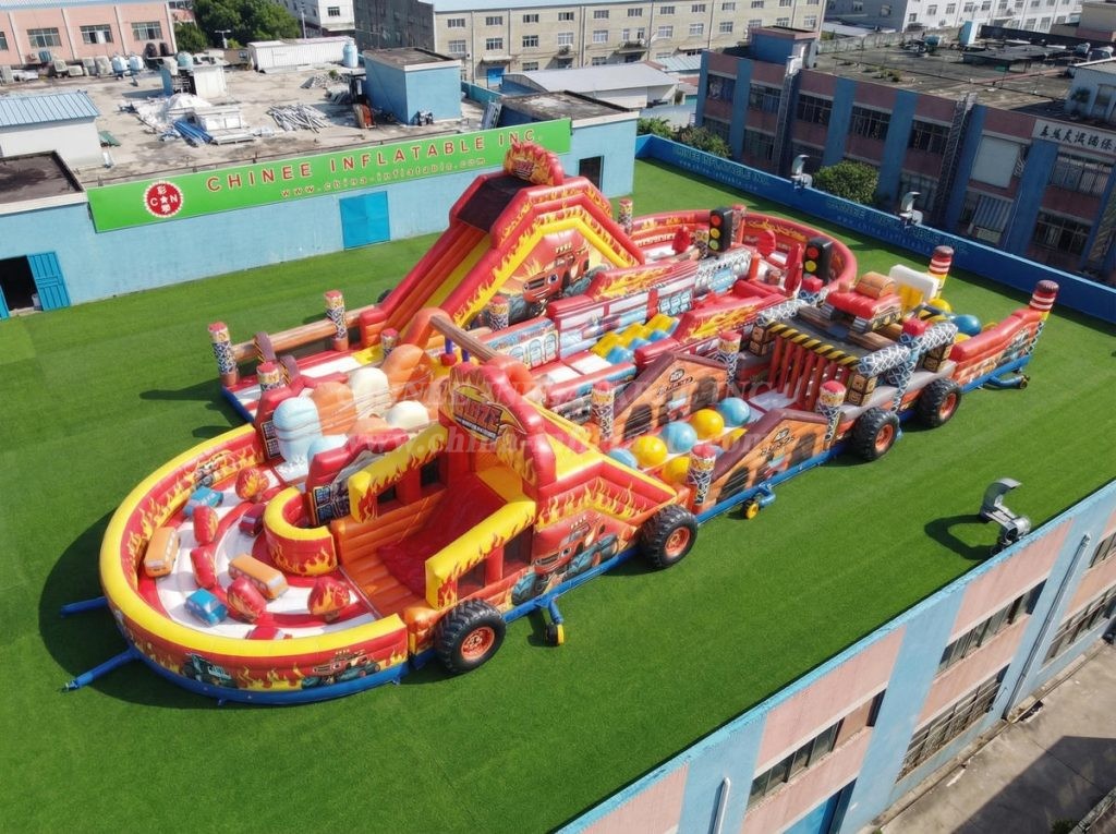 CR2-490 Blaze Monster Theme Ginat Inflatable Obstacle Courses Challenging Run
