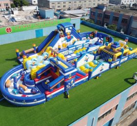 CR2-492 Donald Duck Theme Ginat Inflatable Obstacle Courses Challenging Run