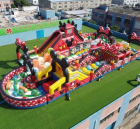 CR2-504 Mickey & Minnie Theme Ginat Inflatable Obstacle Courses Challenging Run