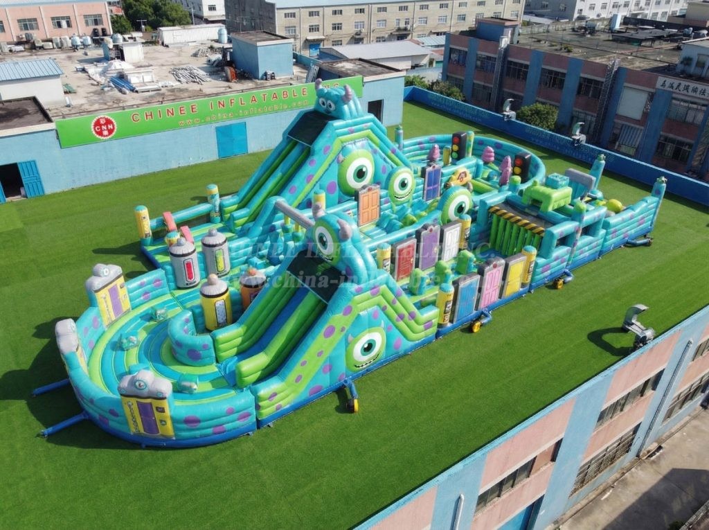 CR2-507 Monsters Inc Theme Ginat Inflatable Obstacle Courses Challenging Run