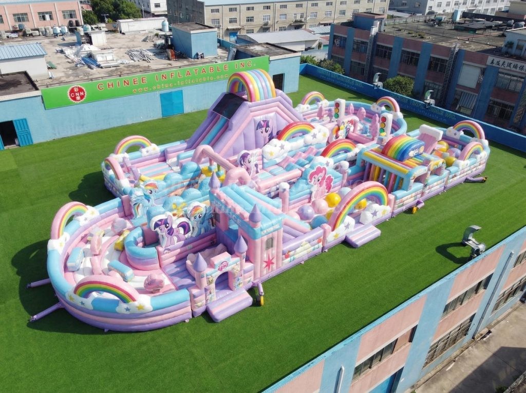 CR2-508 My Little Pony Theme Ginat Inflatable Obstacle Courses Challenging Run
