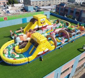 CR2-518 SpongeBob Theme Ginat Inflatable Obstacle Courses Challenging Run