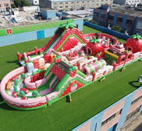 CR2-520 Strawberry Shortcake Theme Ginat Inflatable Obstacle Courses Challenging Run