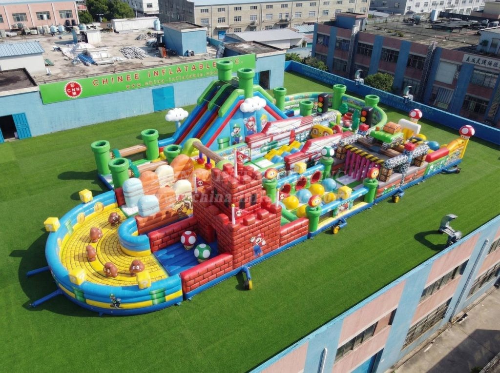 CR2-523 Super Mario Theme Ginat Inflatable Obstacle Courses Challenging Run