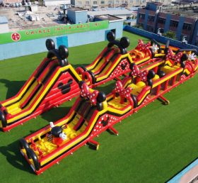 CR2-568 Mickey & Minnie Theme Giant Inflatable Obstacle Courses Challenging Run