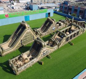CR2-569 Military Style Theme Giant Inflatable Obstacle Courses Challenging Run