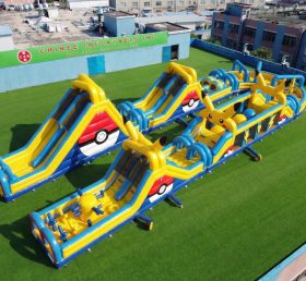 CR2-581 Pokemon Theme Giant Inflatable Obstacle Courses Challenging Run