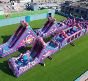 CR2-589 Shimmer & Shine Theme Giant Inflatable Obstacle Courses Challenging Run