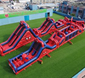 CR2-593 Spider-Man Theme Giant Inflatable Obstacle Courses Challenging Run