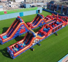CR2-597 Superhero Theme Giant Inflatable Obstacle Courses Challenging Run