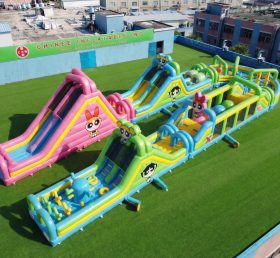 CR2-603 The Powerpuff Girls Theme Giant Inflatable Obstacle Courses Challenging Run