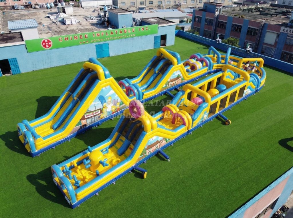 CR2-604 The Simpsons Theme Giant Inflatable Obstacle Courses Challenging Run