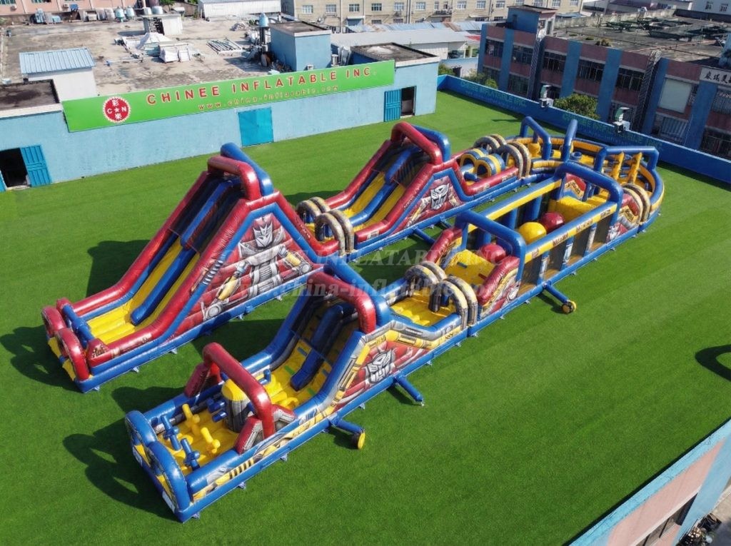 CR2-611 Transformers Theme Giant Inflatable Obstacle Courses Challenging Run