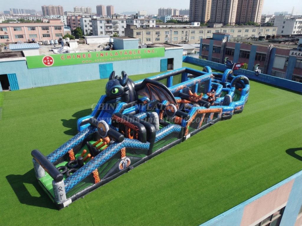 CR2-644 How To Train Your Dragon Theme Giant Obstacle Course Challenging Run