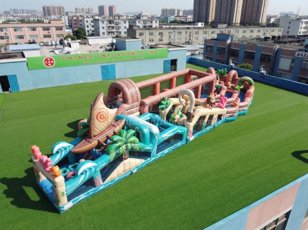 CR2-655 Moana Theme Giant Obstacle Course Challenging Run